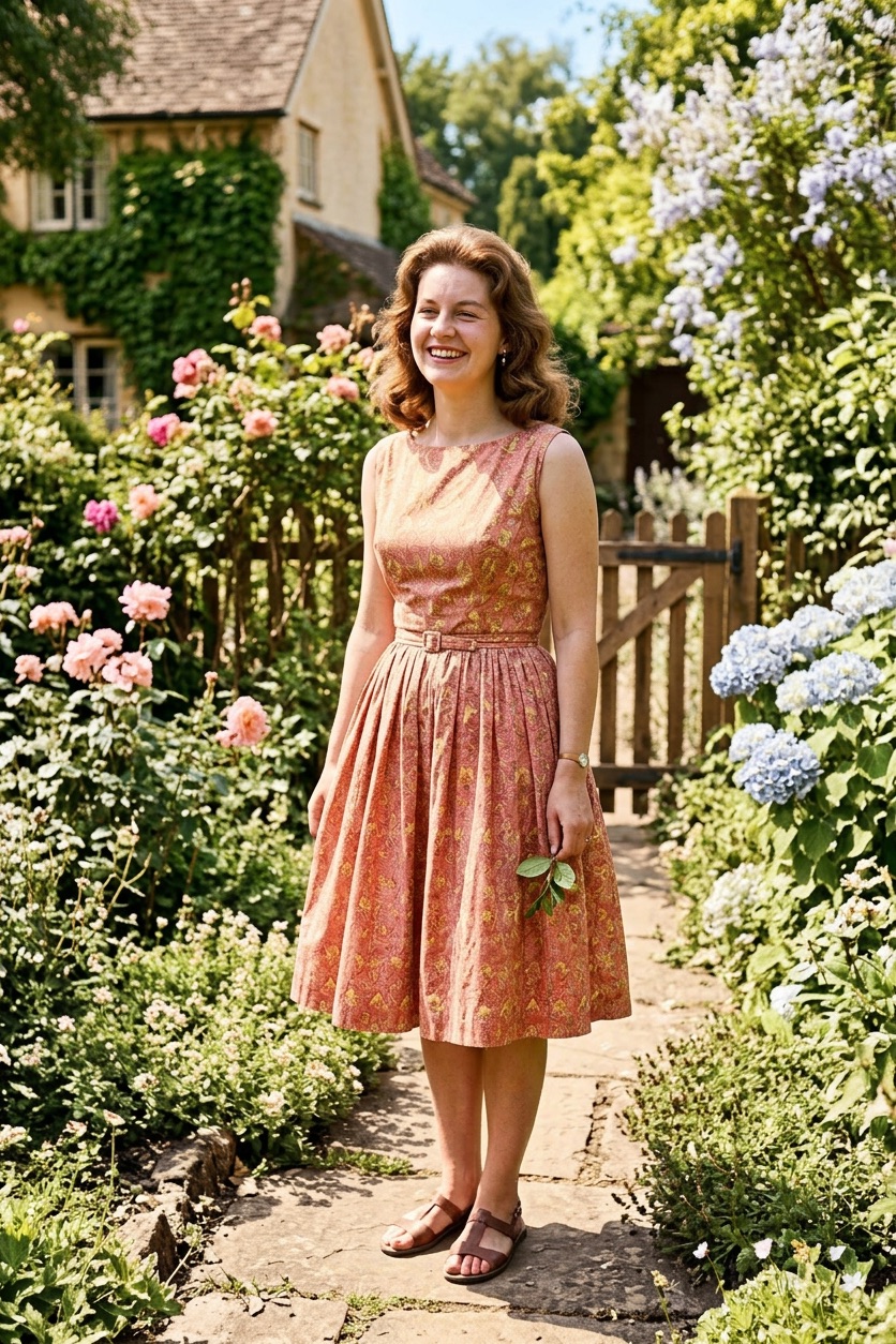 Colorized photograph, 1960s Outdoor