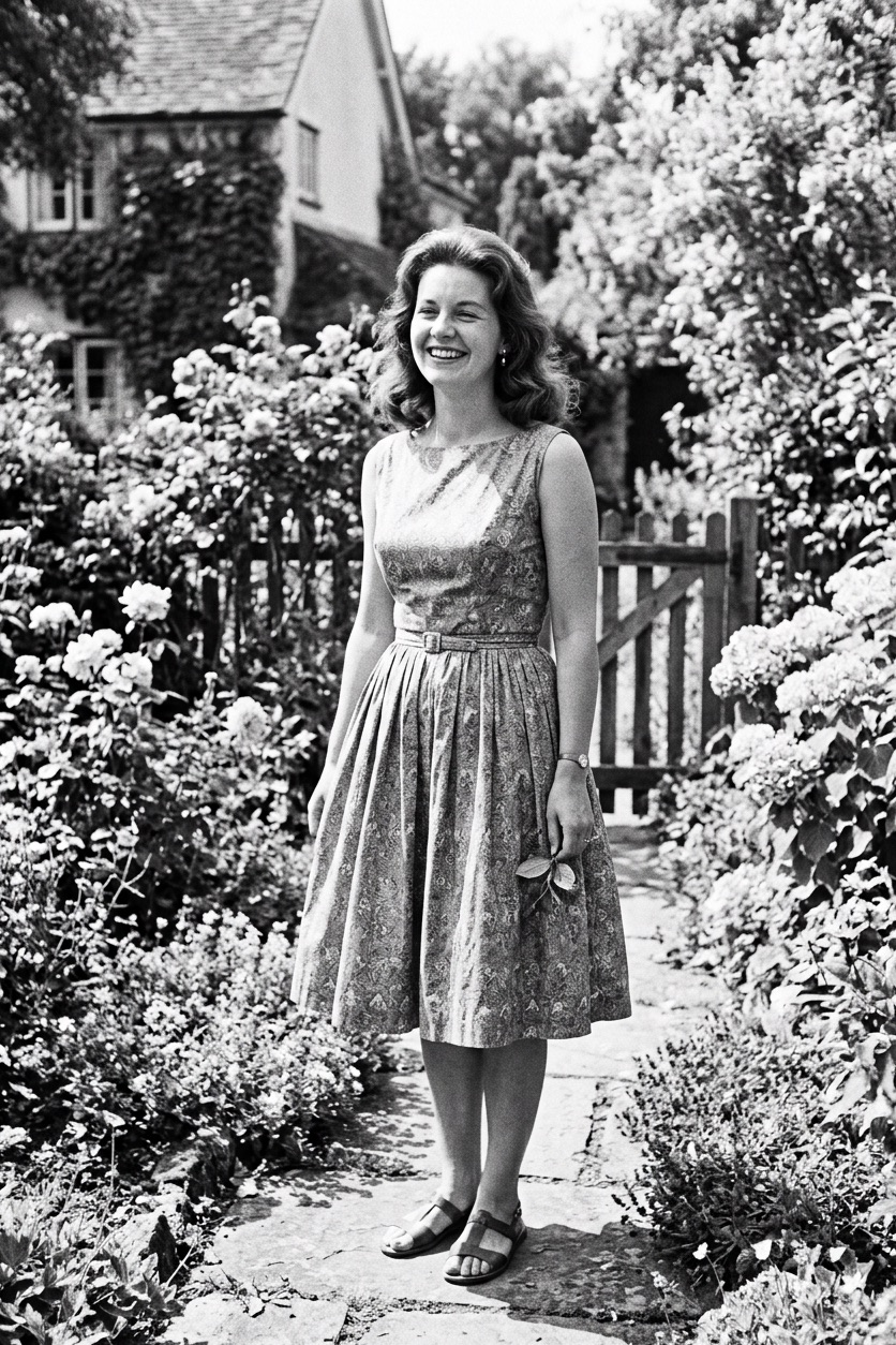 Black and white photograph, 1960s Outdoor