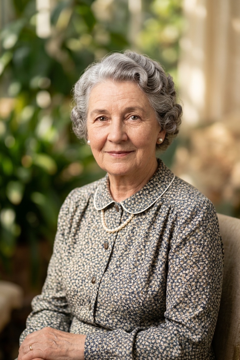 Colorized photograph, 1940s Portrait