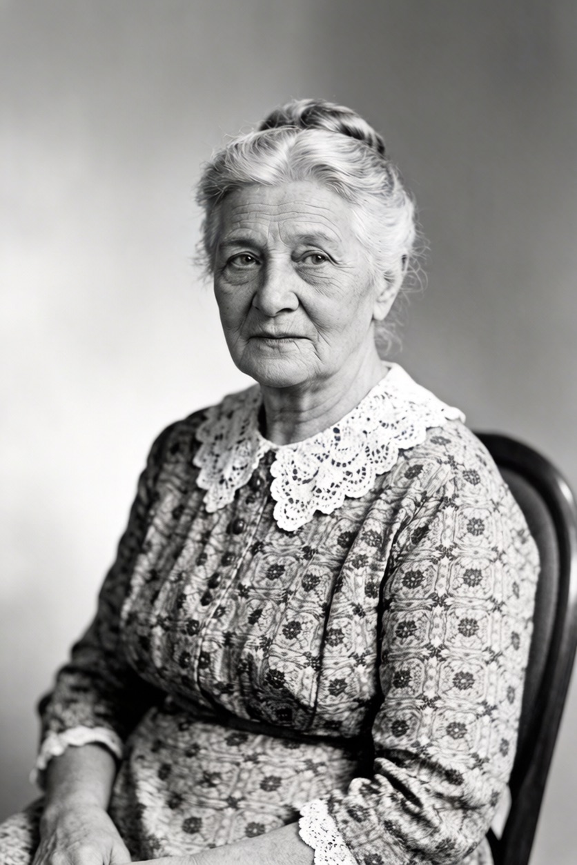 Restored grandmother portrait