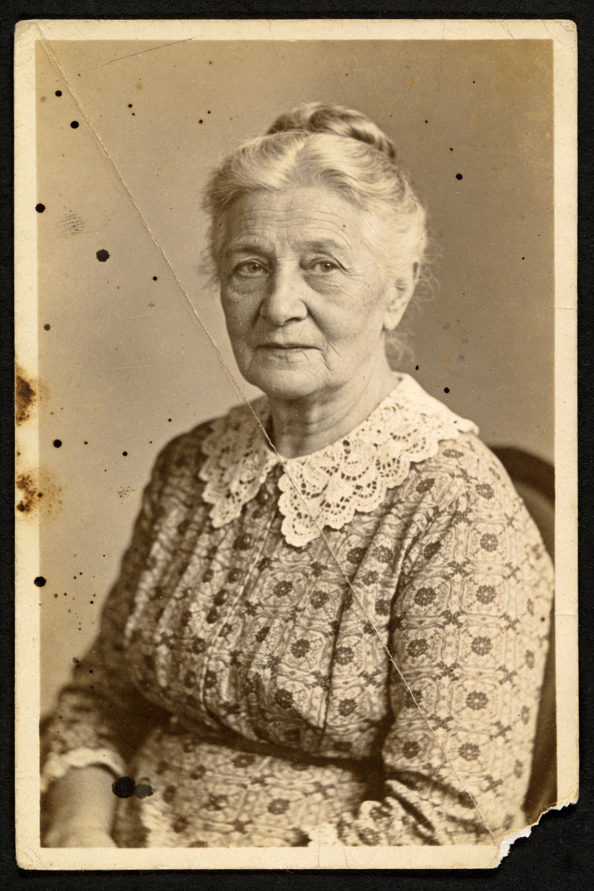 Damaged grandmother portrait, circa 1950s
